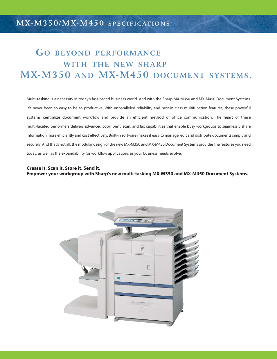 Mx-m350, Mx-m450 | Sharp MX-M450 User Manual | Page 2 / 12