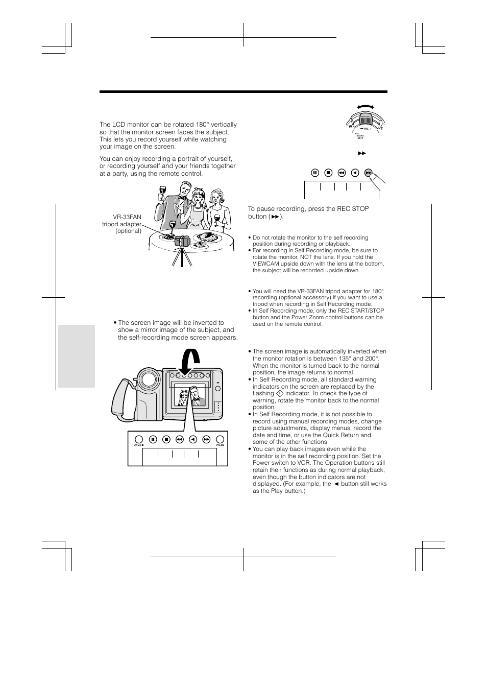 Self recording, Useful features, Normal self recording | Sharp VL-AH130U User Manual | Page 42 / 72