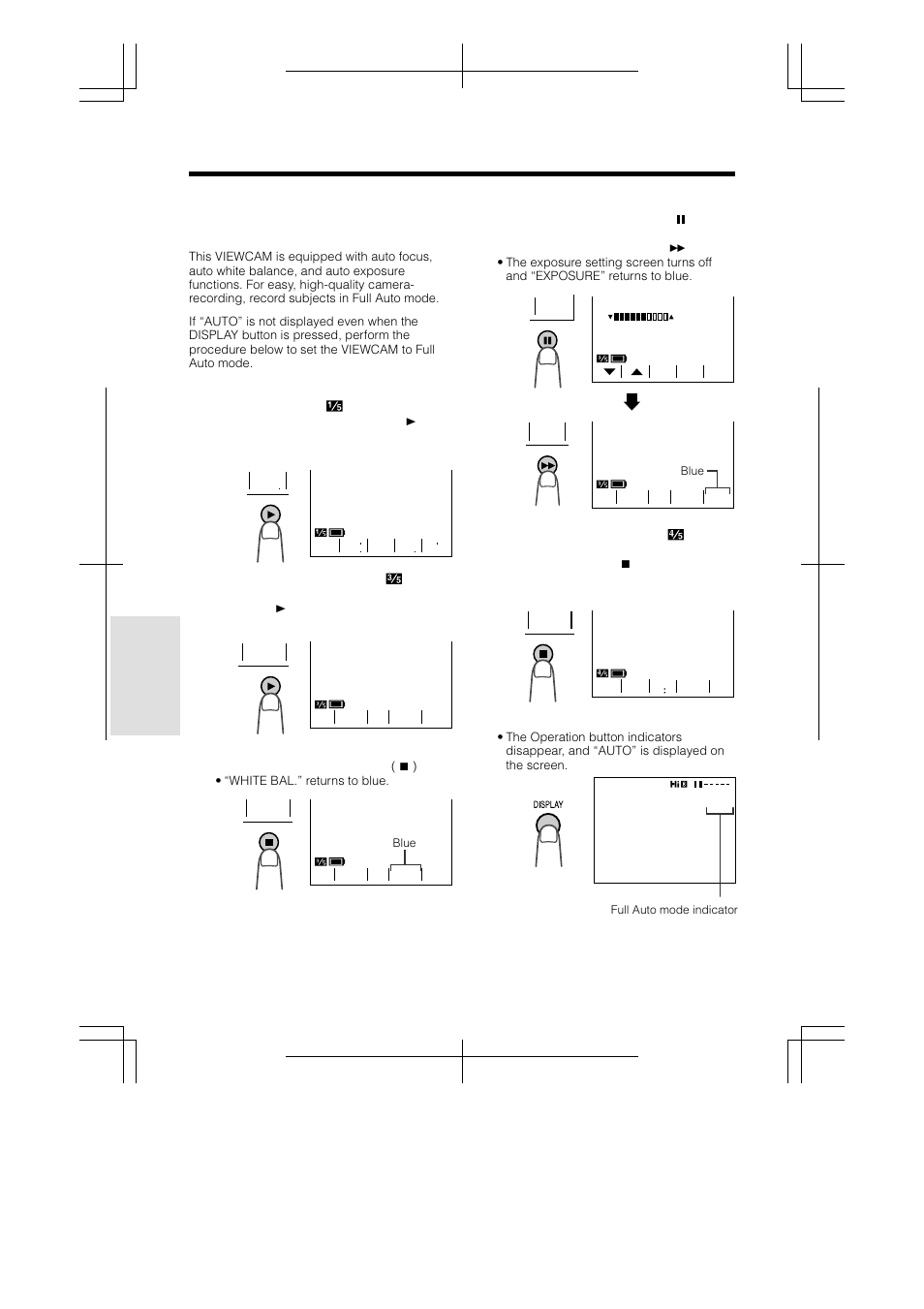 Setting the viewcam to full auto mode, Useful features | Sharp VL-AH130U User Manual | Page 44 / 72