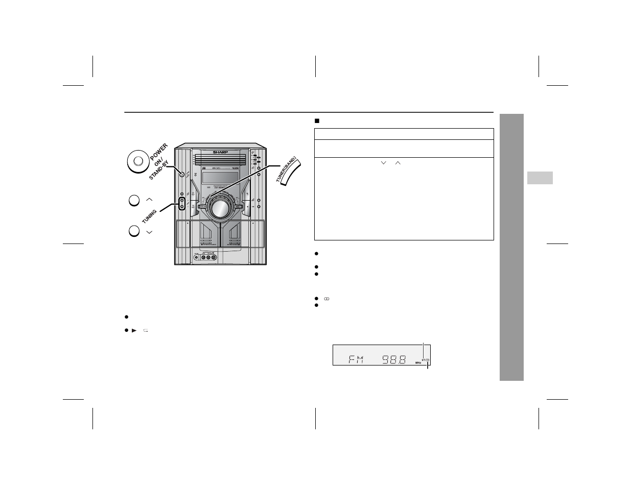 Listening to the radio, Radio | Sharp CD-ES9 User Manual | Page 21 / 36