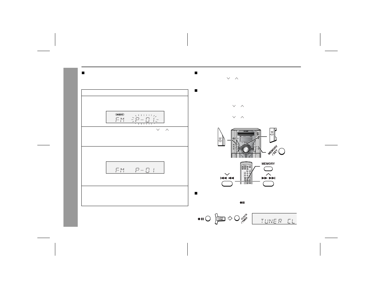 Radio listening to the radio (continued) | Sharp CD-ES9 User Manual | Page 22 / 36