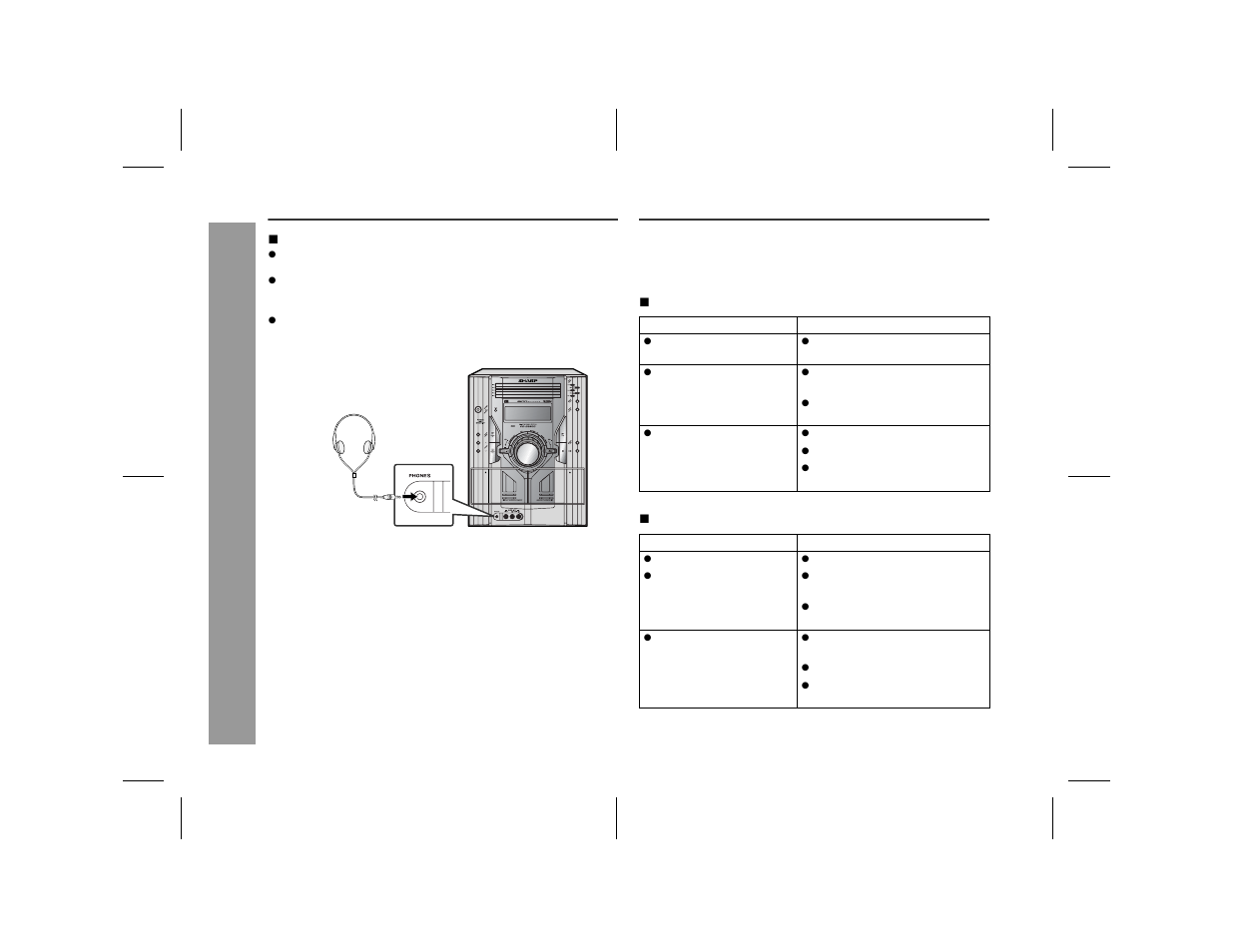 Troubleshooting chart | Sharp CD-ES9 User Manual | Page 32 / 36