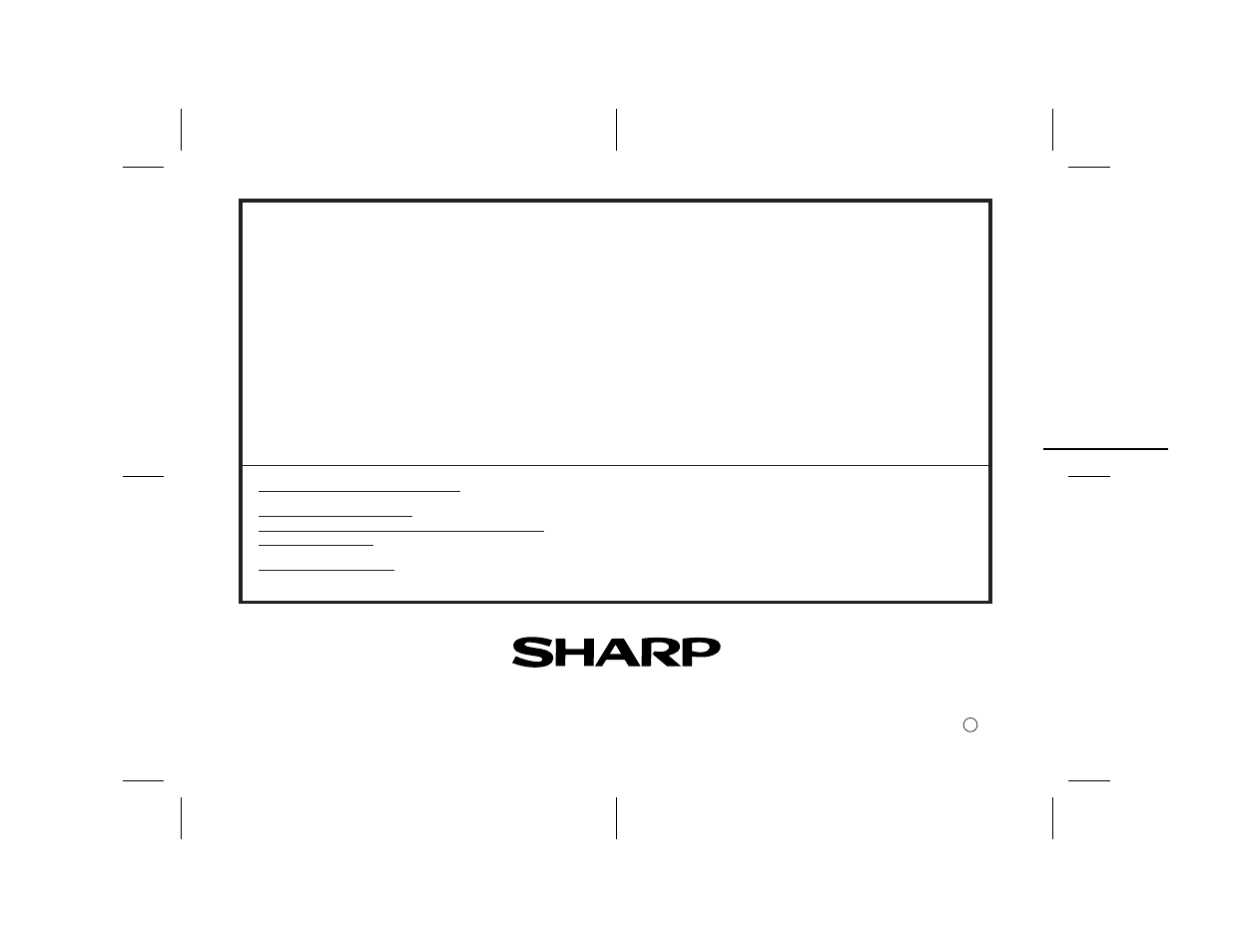 Sharp CD-ES9 User Manual | Page 36 / 36