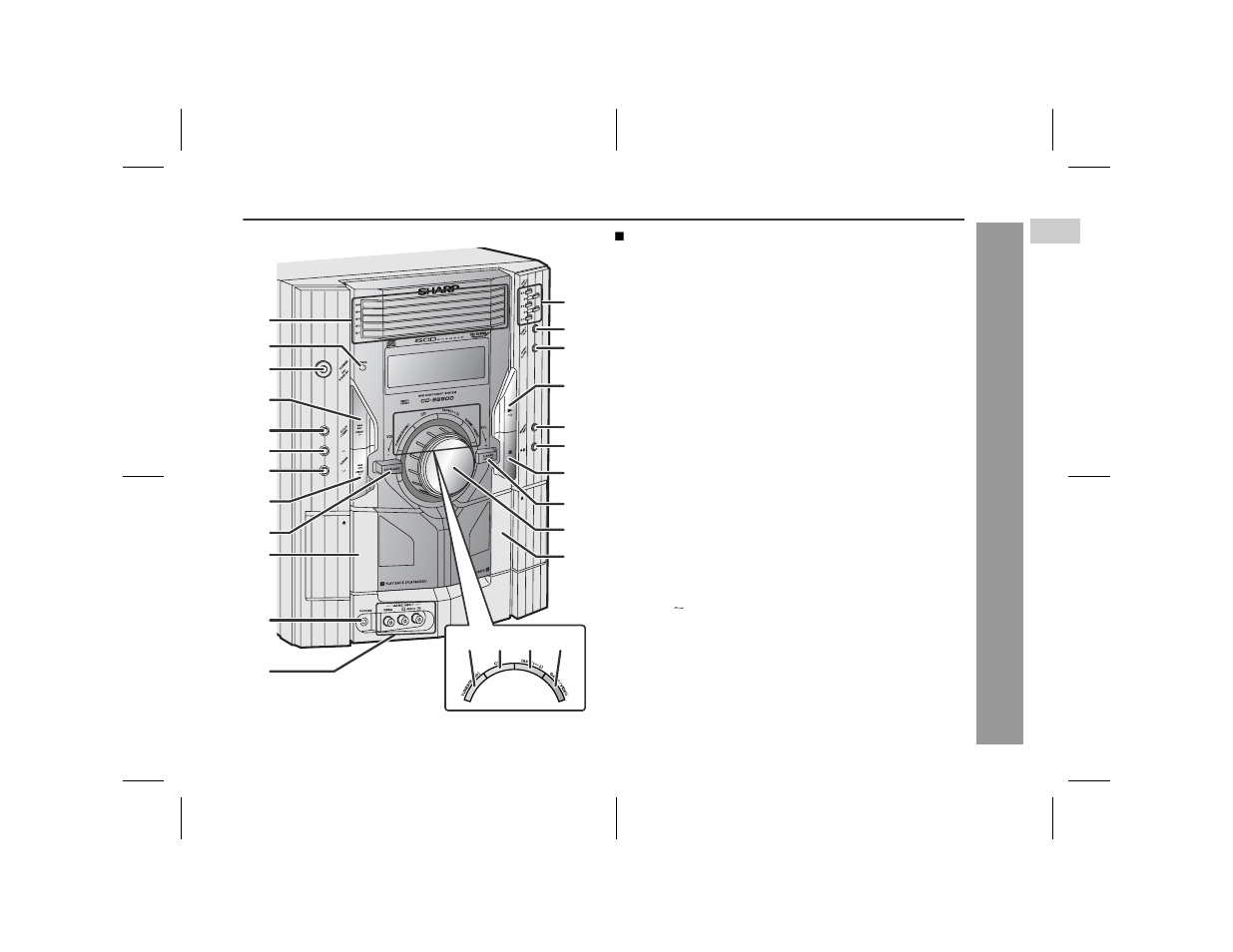 Controls and indicators | Sharp CD-ES9 User Manual | Page 7 / 36