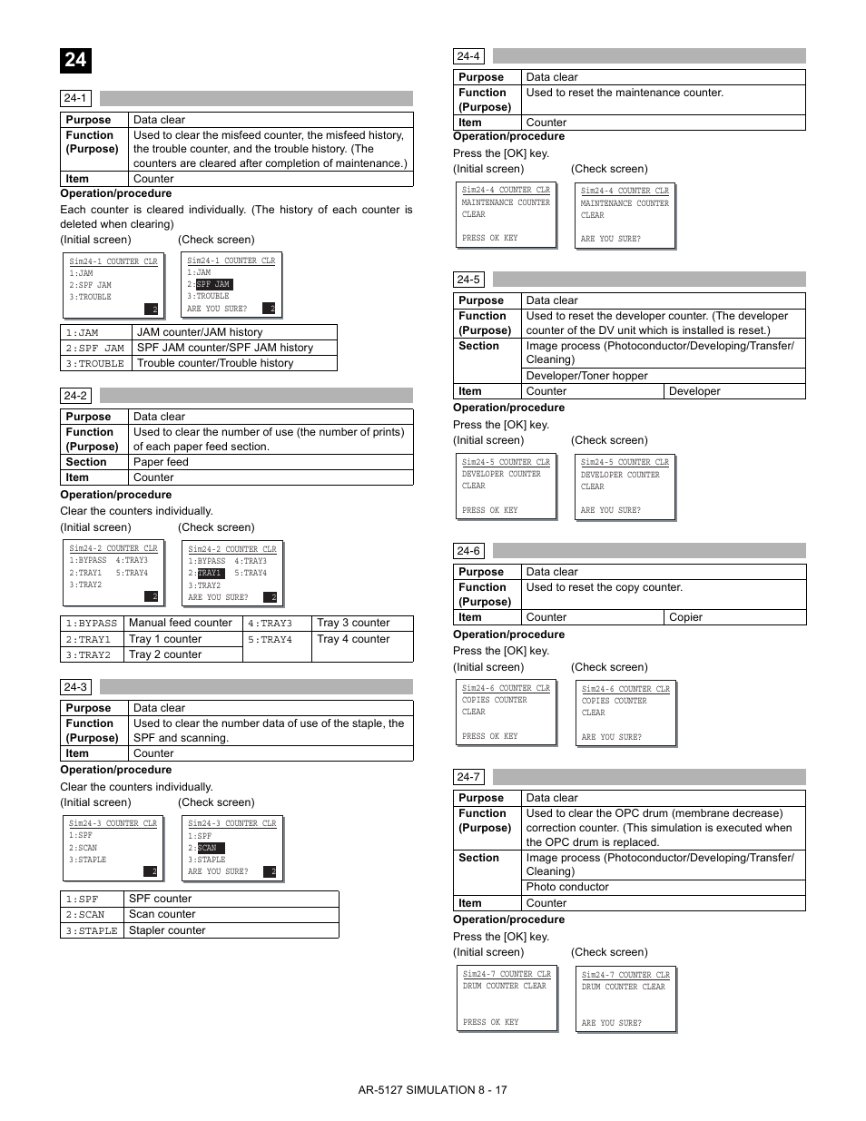 Sharp Digital Laser Copier/Printer AR-5127 User Manual | Page 45 / 94