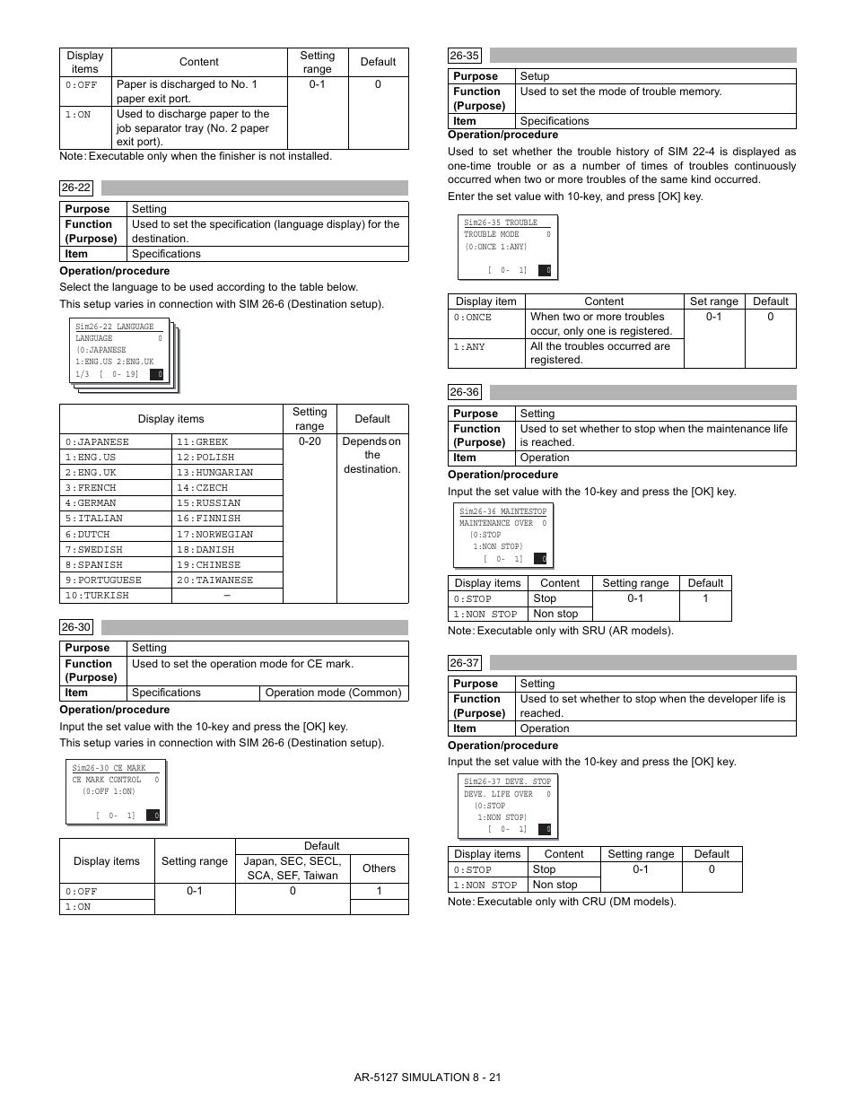 Sharp Digital Laser Copier/Printer AR-5127 User Manual | Page 49 / 94
