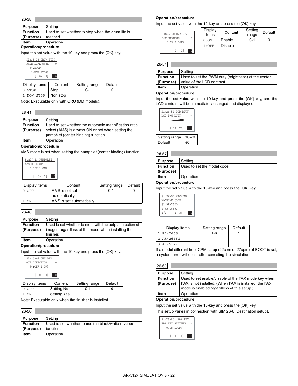 Sharp Digital Laser Copier/Printer AR-5127 User Manual | Page 50 / 94