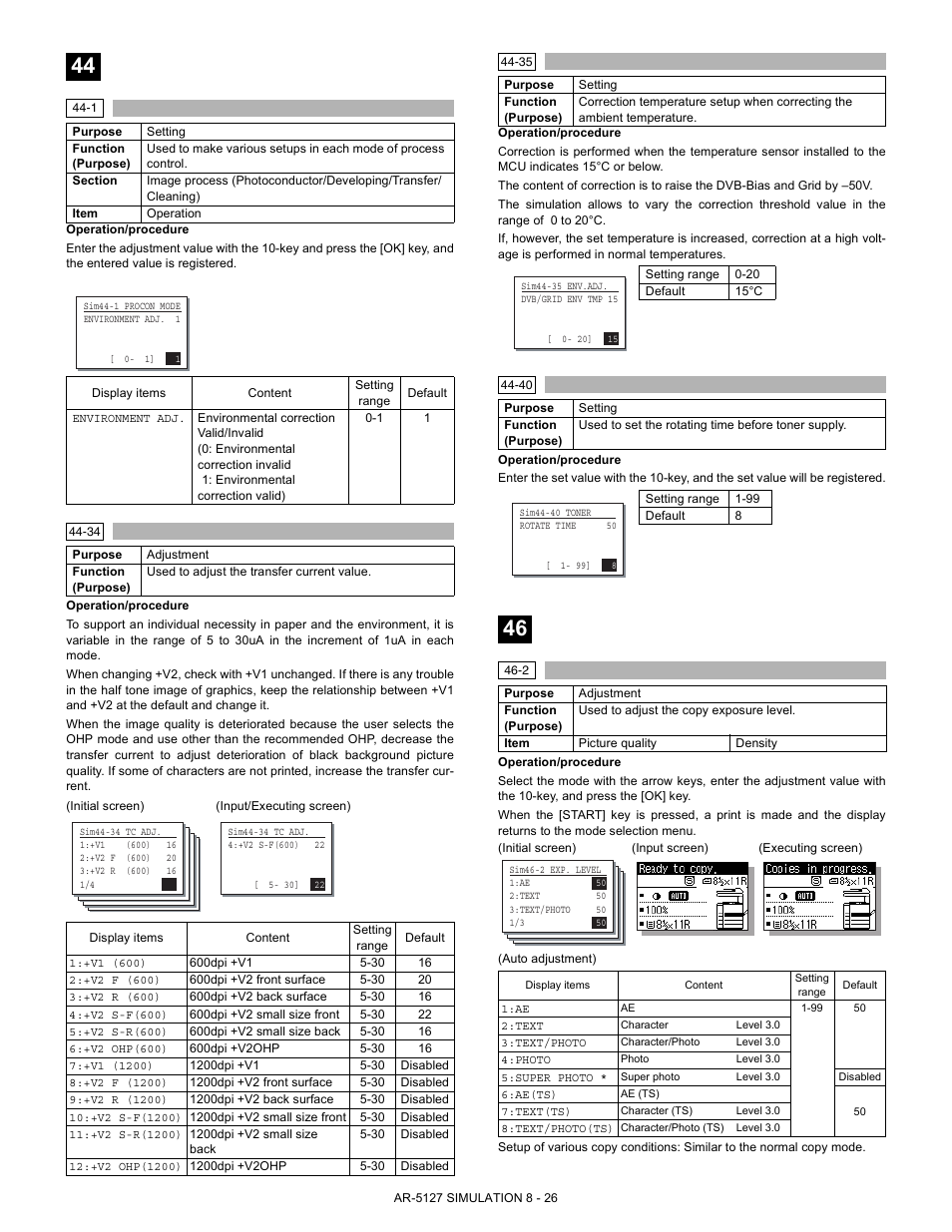 Sharp Digital Laser Copier/Printer AR-5127 User Manual | Page 54 / 94