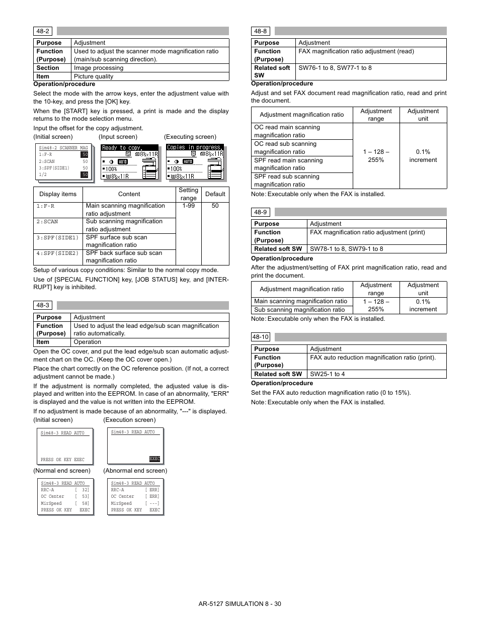 Sharp Digital Laser Copier/Printer AR-5127 User Manual | Page 58 / 94