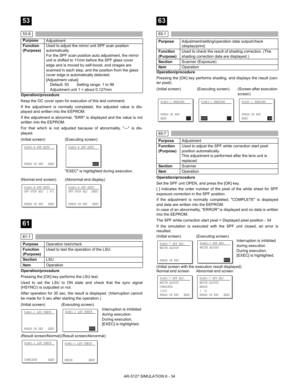 Sharp Digital Laser Copier/Printer AR-5127 User Manual | Page 62 / 94