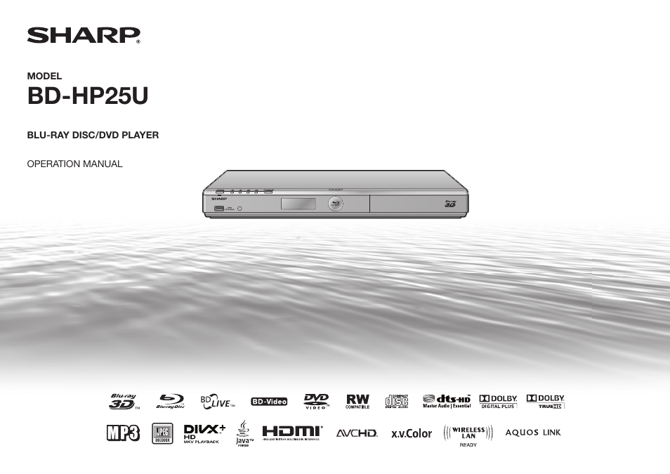 Sharp BD-HP25U User Manual | 72 pages