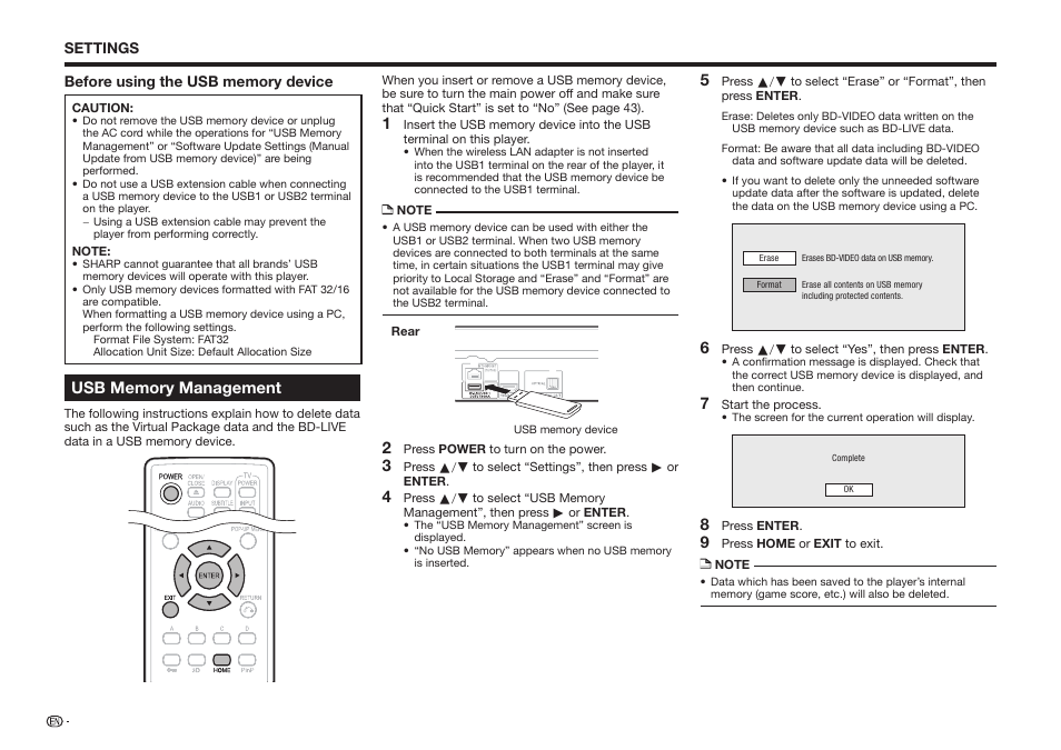 Sharp BD-HP25U User Manual | Page 52 / 72