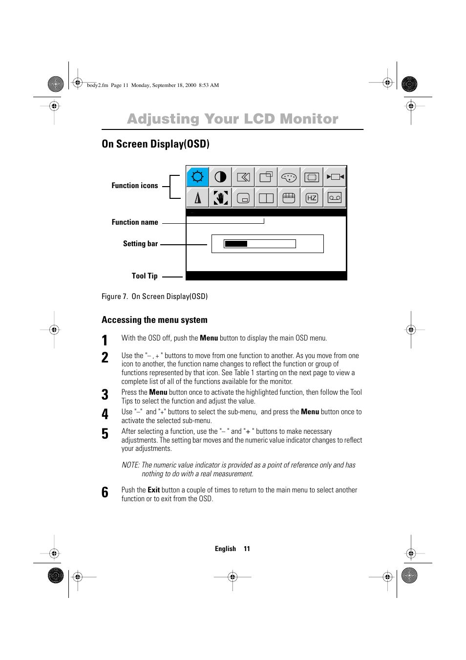 Adjusting your lcd monitor | Sharp SYNCMASTER 240T User Manual | Page 13 / 30