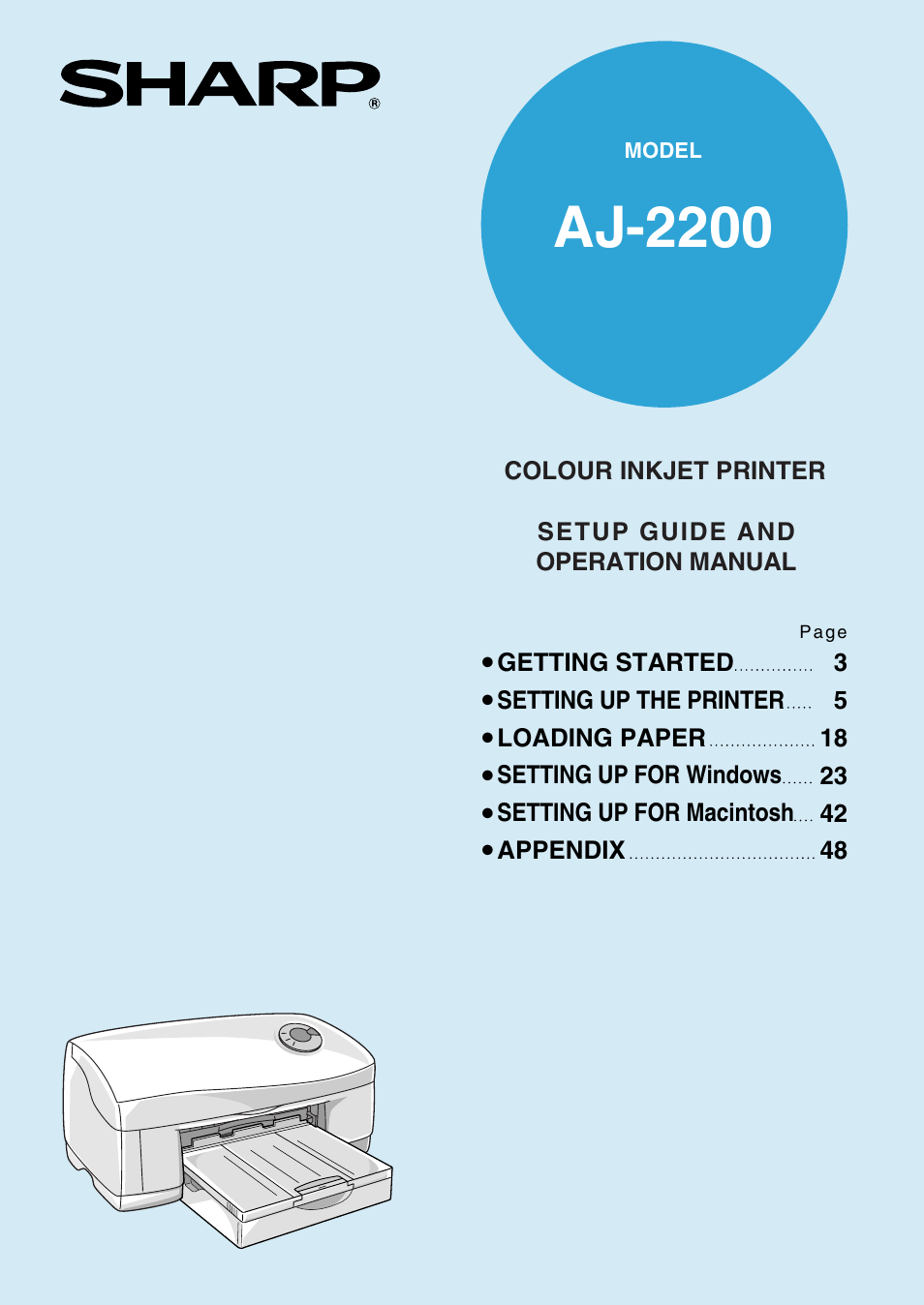 Sharp AJ-2200 User Manual | 55 pages