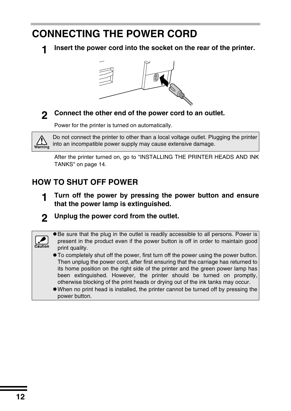 Connecting the power cord | Sharp AJ-2200 User Manual | Page 14 / 55