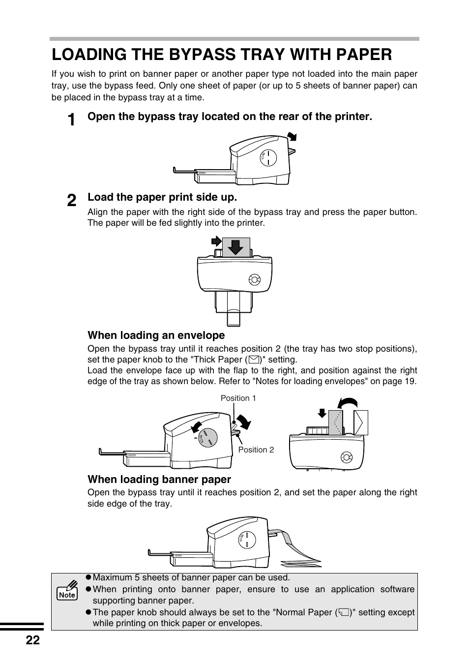 Loading the bypass tray with paper | Sharp AJ-2200 User Manual | Page 24 / 55