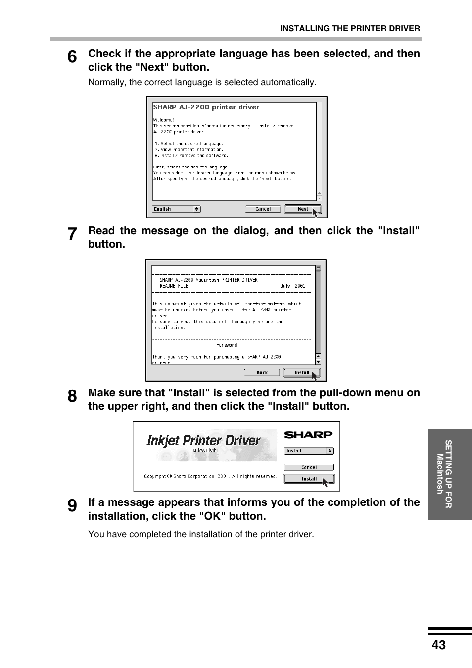 Sharp AJ-2200 User Manual | Page 45 / 55