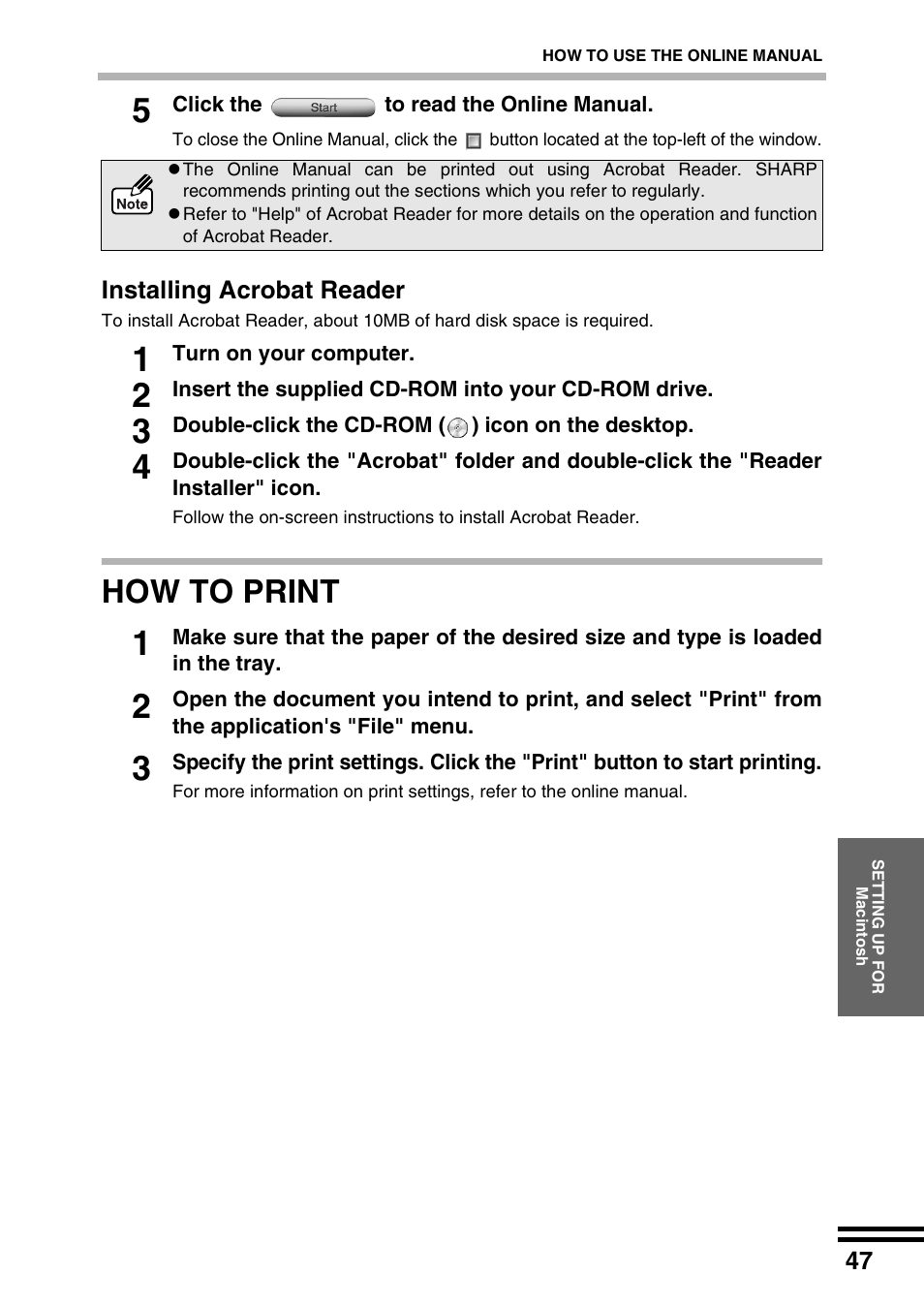 How to print | Sharp AJ-2200 User Manual | Page 49 / 55