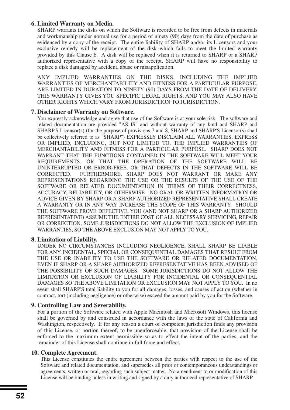 Sharp AJ-2200 User Manual | Page 54 / 55