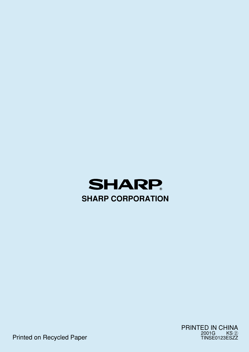 Sharp corporation | Sharp AJ-2200 User Manual | Page 55 / 55