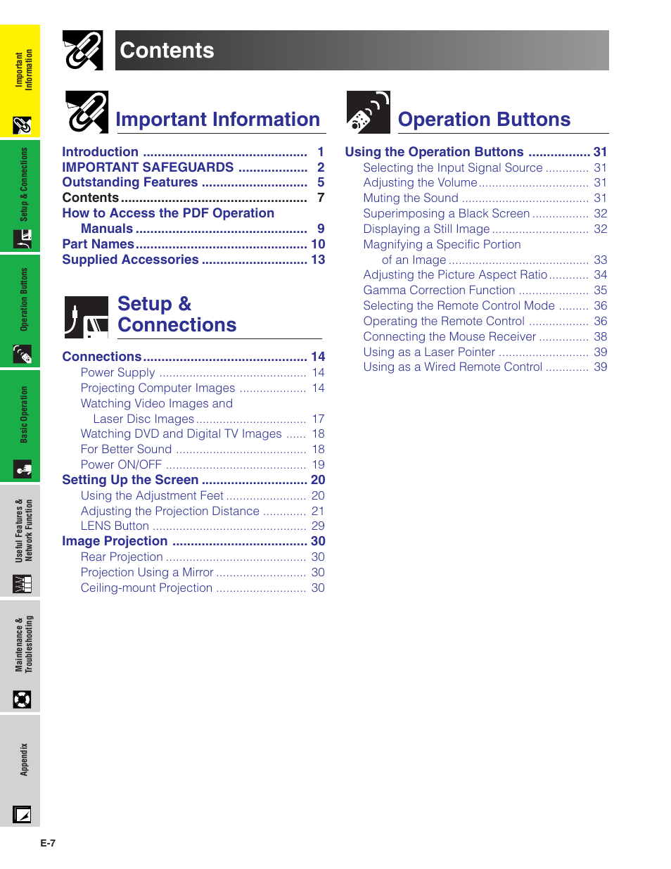 Sharp XG-V10XU User Manual | Page 8 / 90