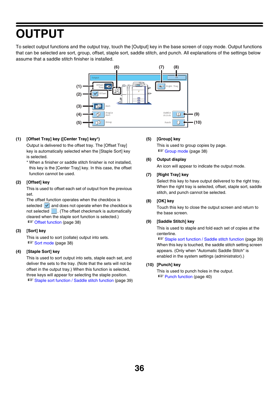 Output | Sharp MX-7001 User Manual | Page 117 / 710