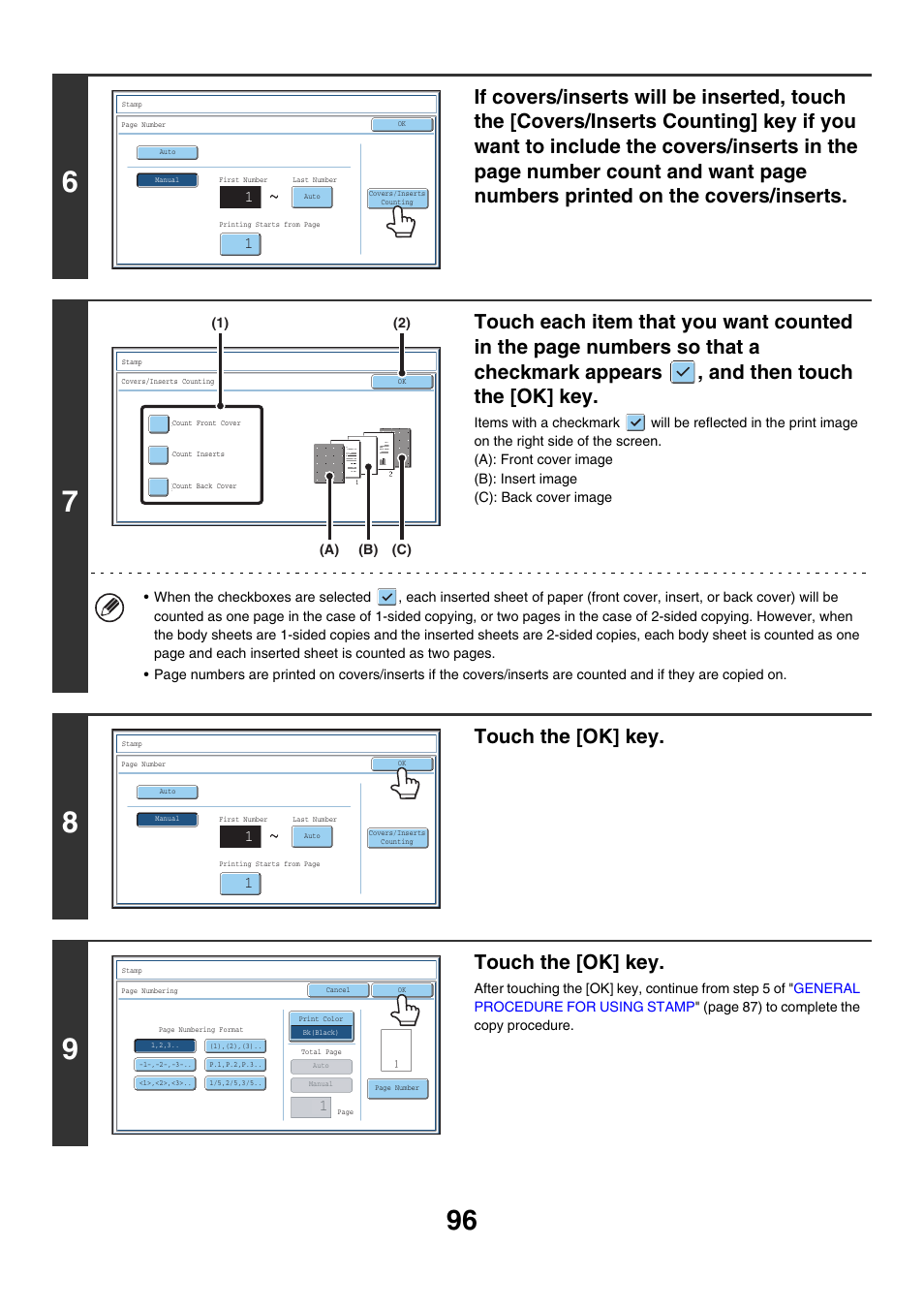 Touch the [ok] key | Sharp MX-7001 User Manual | Page 177 / 710