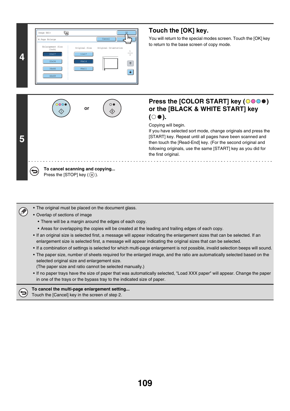 Touch the [ok] key | Sharp MX-7001 User Manual | Page 190 / 710