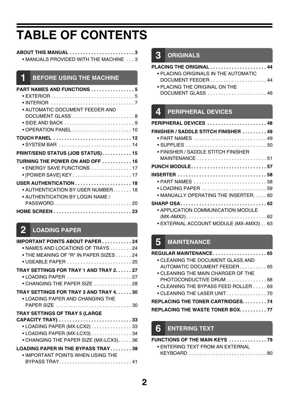 Sharp MX-7001 User Manual | Page 2 / 710