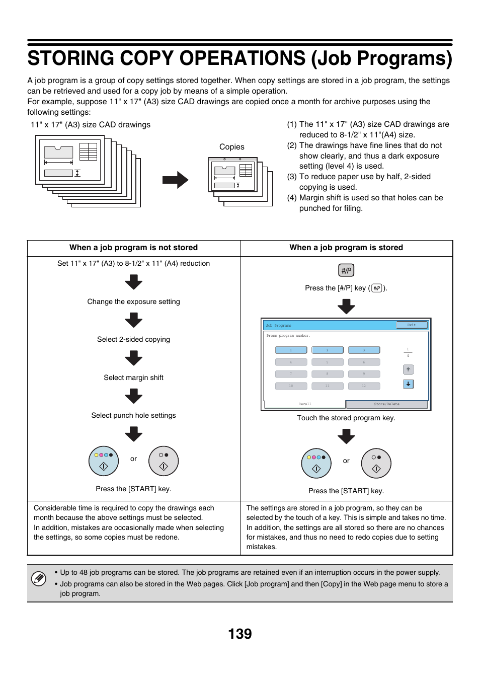Storing copy operations (job programs) | Sharp MX-7001 User Manual | Page 220 / 710