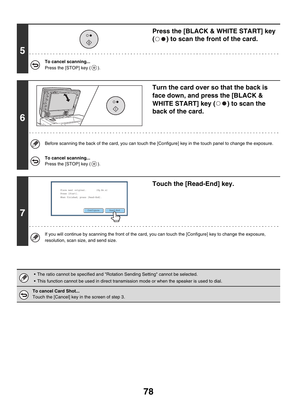 Touch the [read-end] key | Sharp MX-7001 User Manual | Page 307 / 710