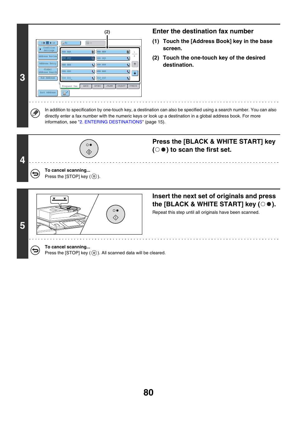 Enter the destination fax number | Sharp MX-7001 User Manual | Page 309 / 710