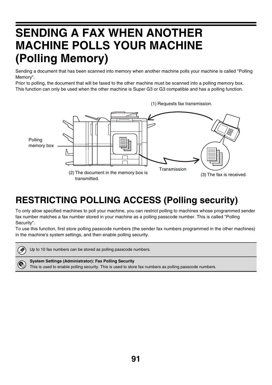 Restricting polling access (polling, Security), Restricting polling access (polling security) | Sharp MX-7001 User Manual | Page 320 / 710