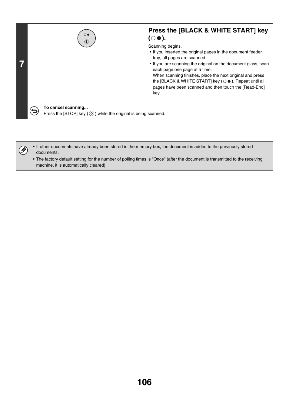 Press the [black & white start] key ( ) | Sharp MX-7001 User Manual | Page 335 / 710