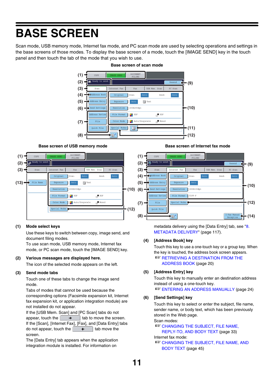 Base screen | Sharp MX-7001 User Manual | Page 371 / 710