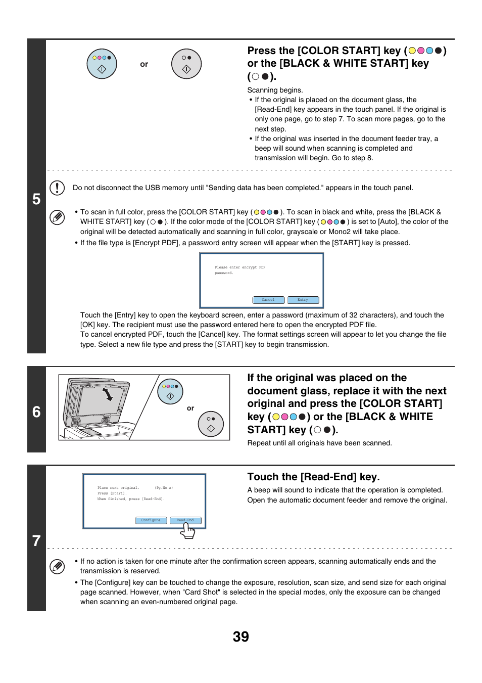 Touch the [read-end] key | Sharp MX-7001 User Manual | Page 399 / 710