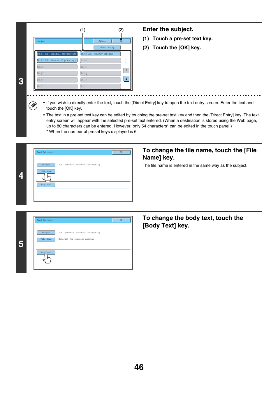 Enter the subject | Sharp MX-7001 User Manual | Page 406 / 710