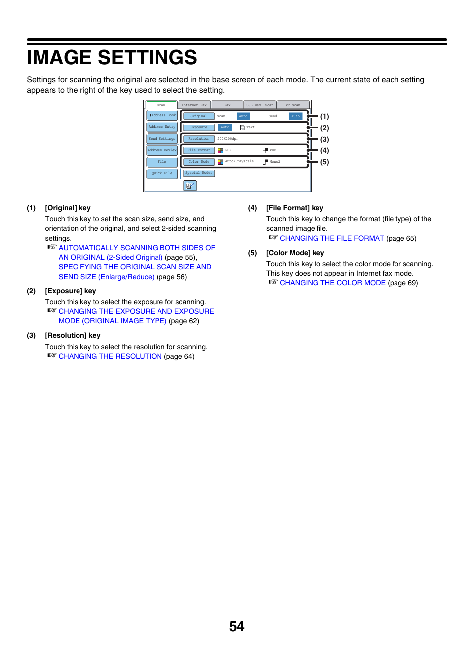 Image settings | Sharp MX-7001 User Manual | Page 414 / 710