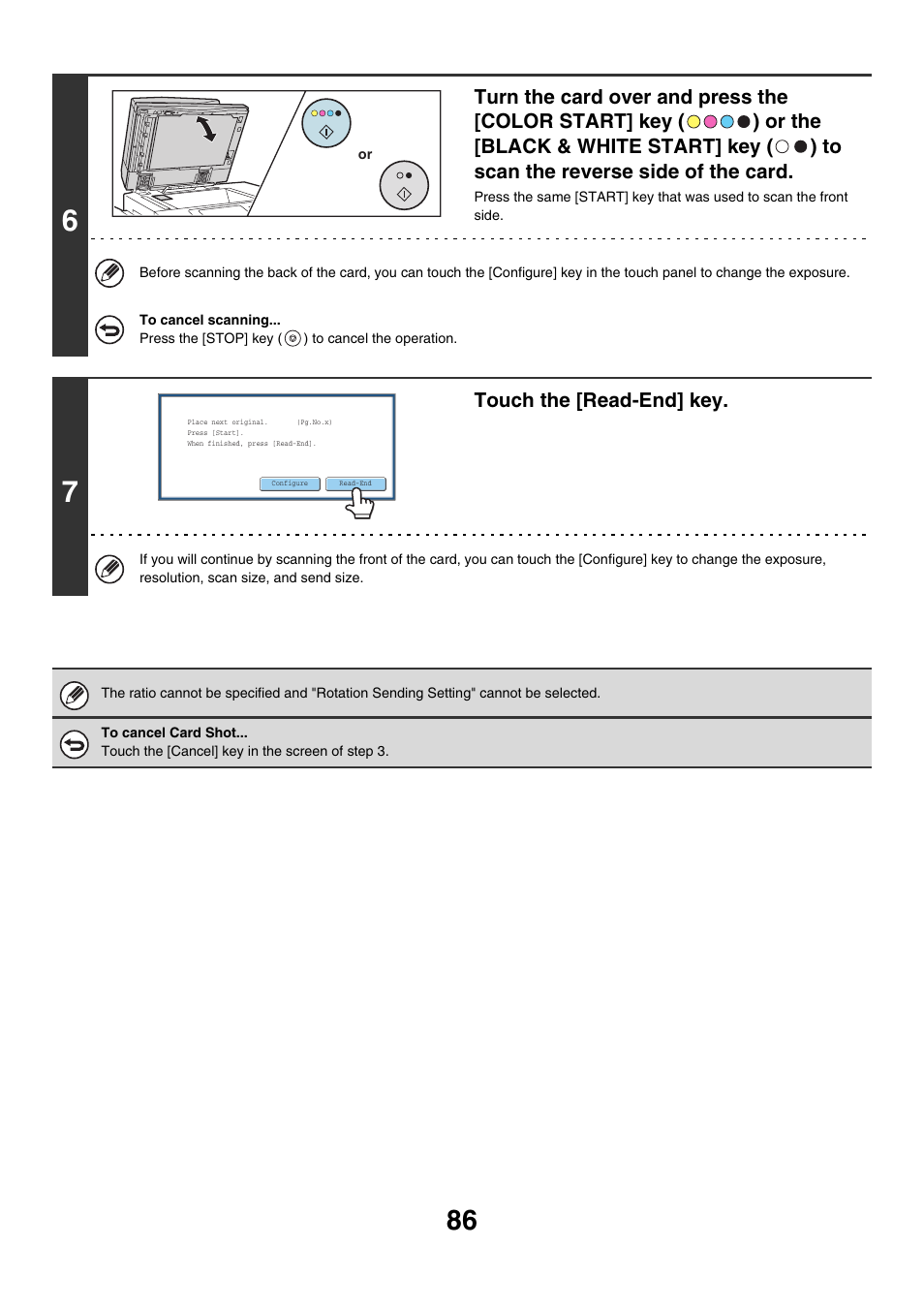 Touch the [read-end] key | Sharp MX-7001 User Manual | Page 446 / 710