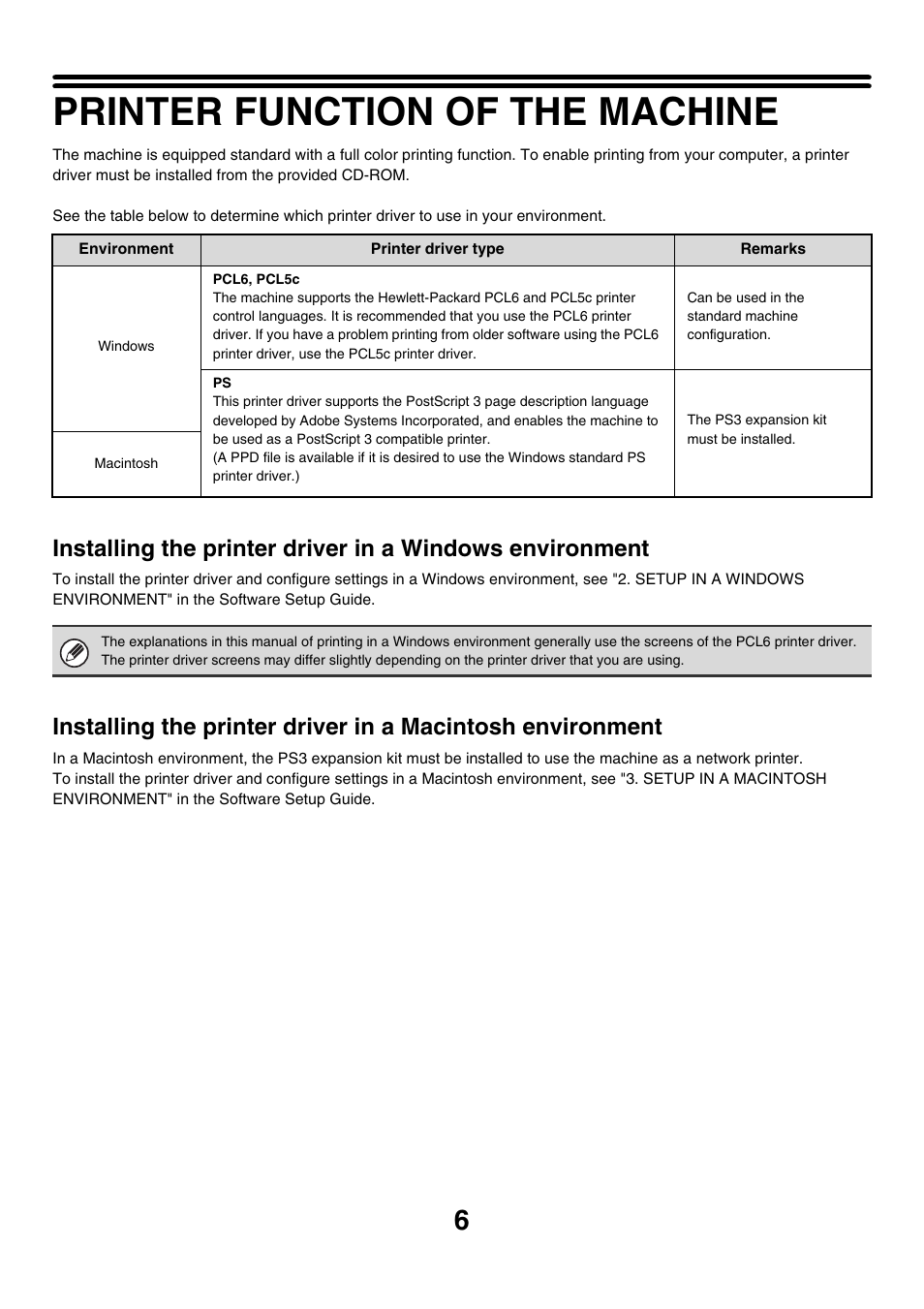 Printer function of the machine | Sharp MX-7001 User Manual | Page 488 / 710