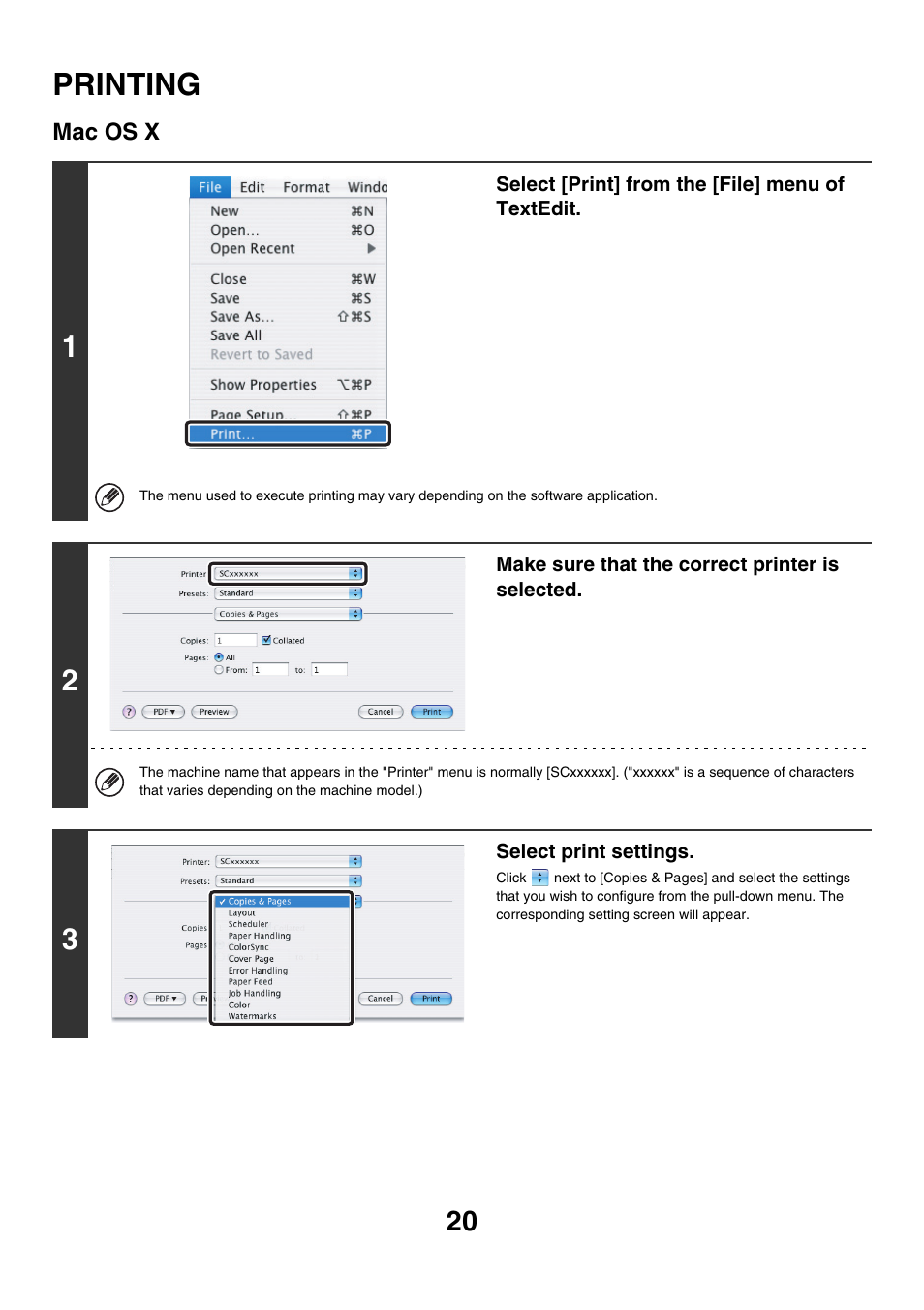 Printing | Sharp MX-7001 User Manual | Page 502 / 710