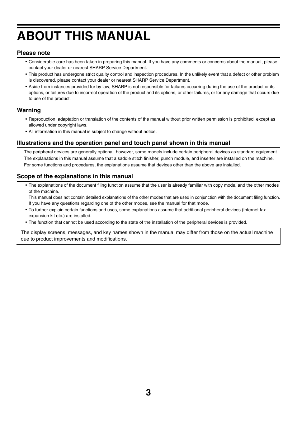 About this manual | Sharp MX-7001 User Manual | Page 557 / 710