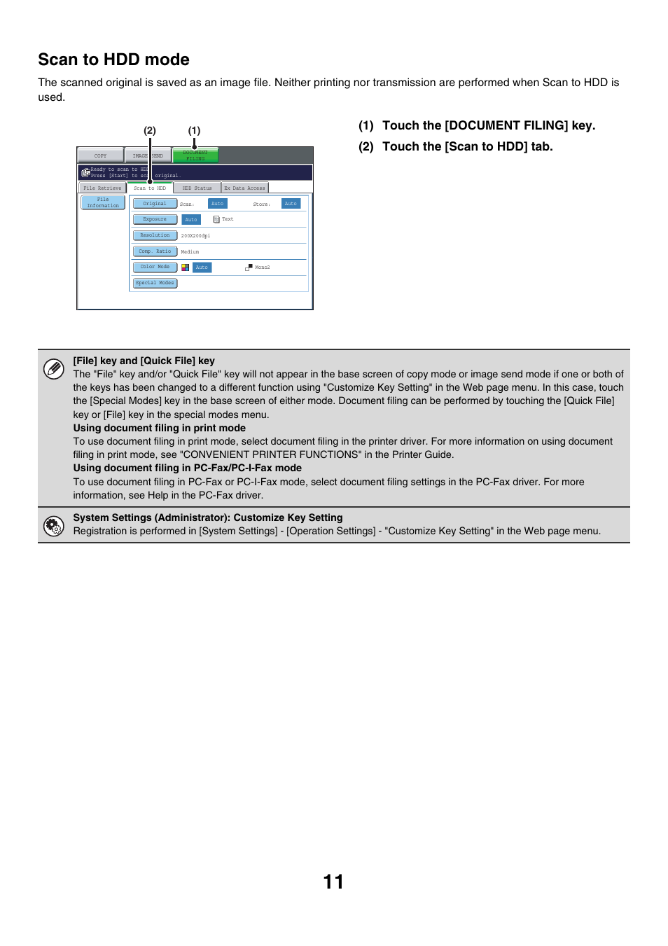 Scan to hdd mode | Sharp MX-7001 User Manual | Page 565 / 710