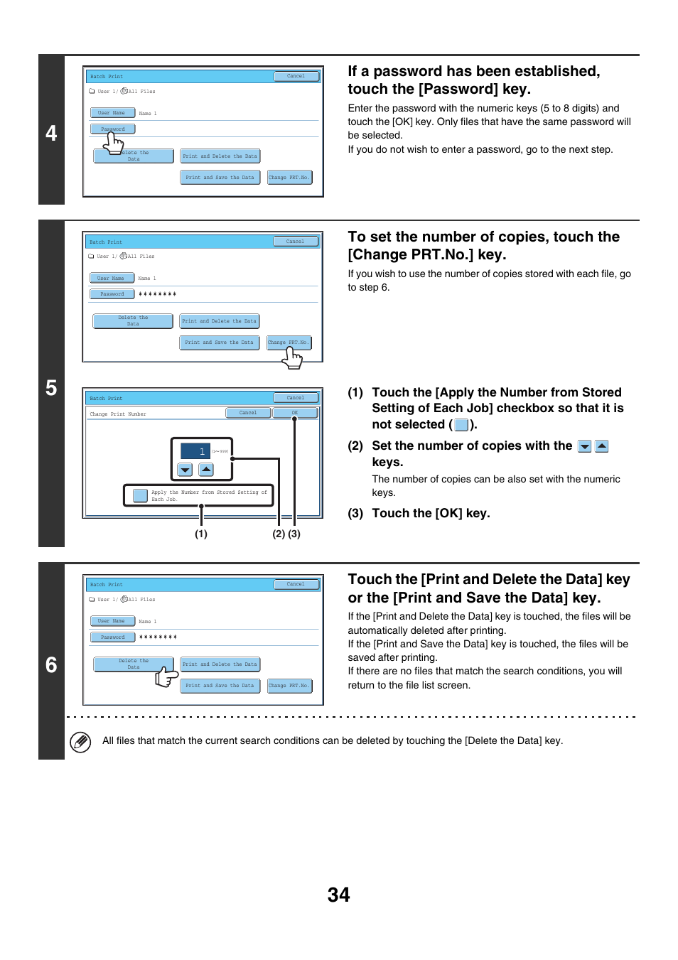 3) touch the [ok] key | Sharp MX-7001 User Manual | Page 588 / 710