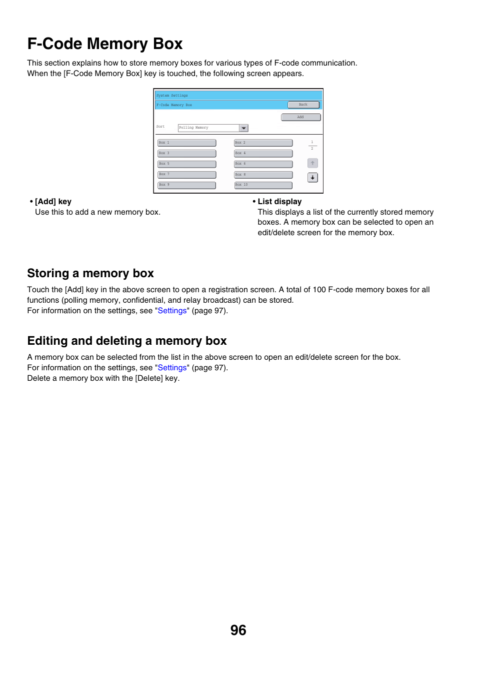 F-code memory box | Sharp MX-7001 User Manual | Page 699 / 710
