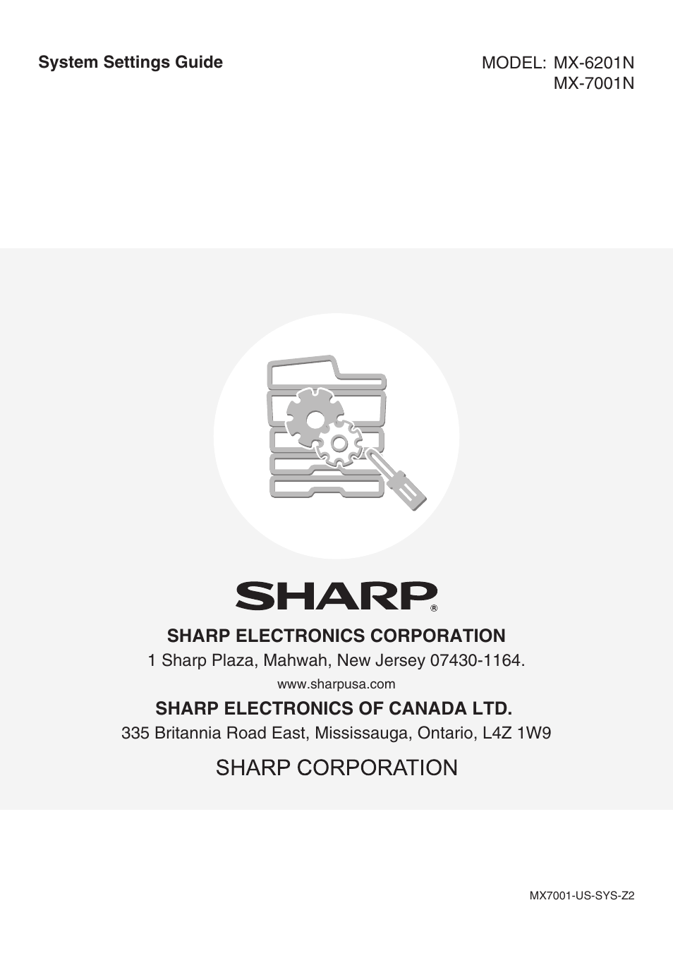 Sharp MX-7001 User Manual | Page 710 / 710