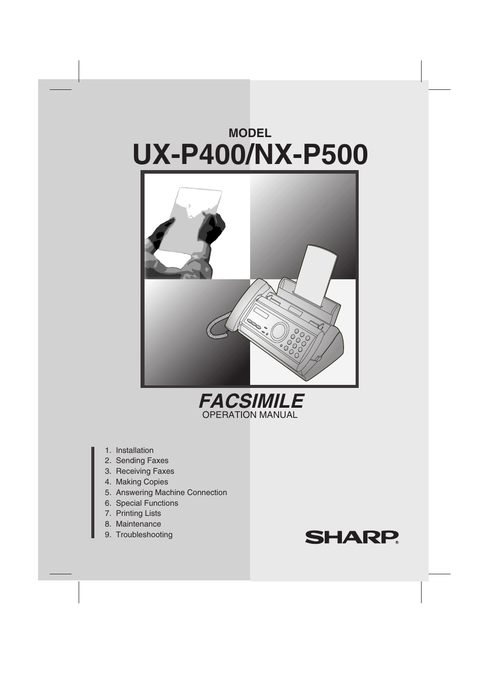 Sharp UX-P400 User Manual | 87 pages