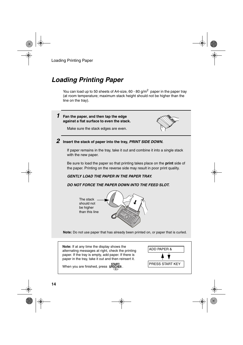 Loading printing paper | Sharp UX-P400 User Manual | Page 16 / 87