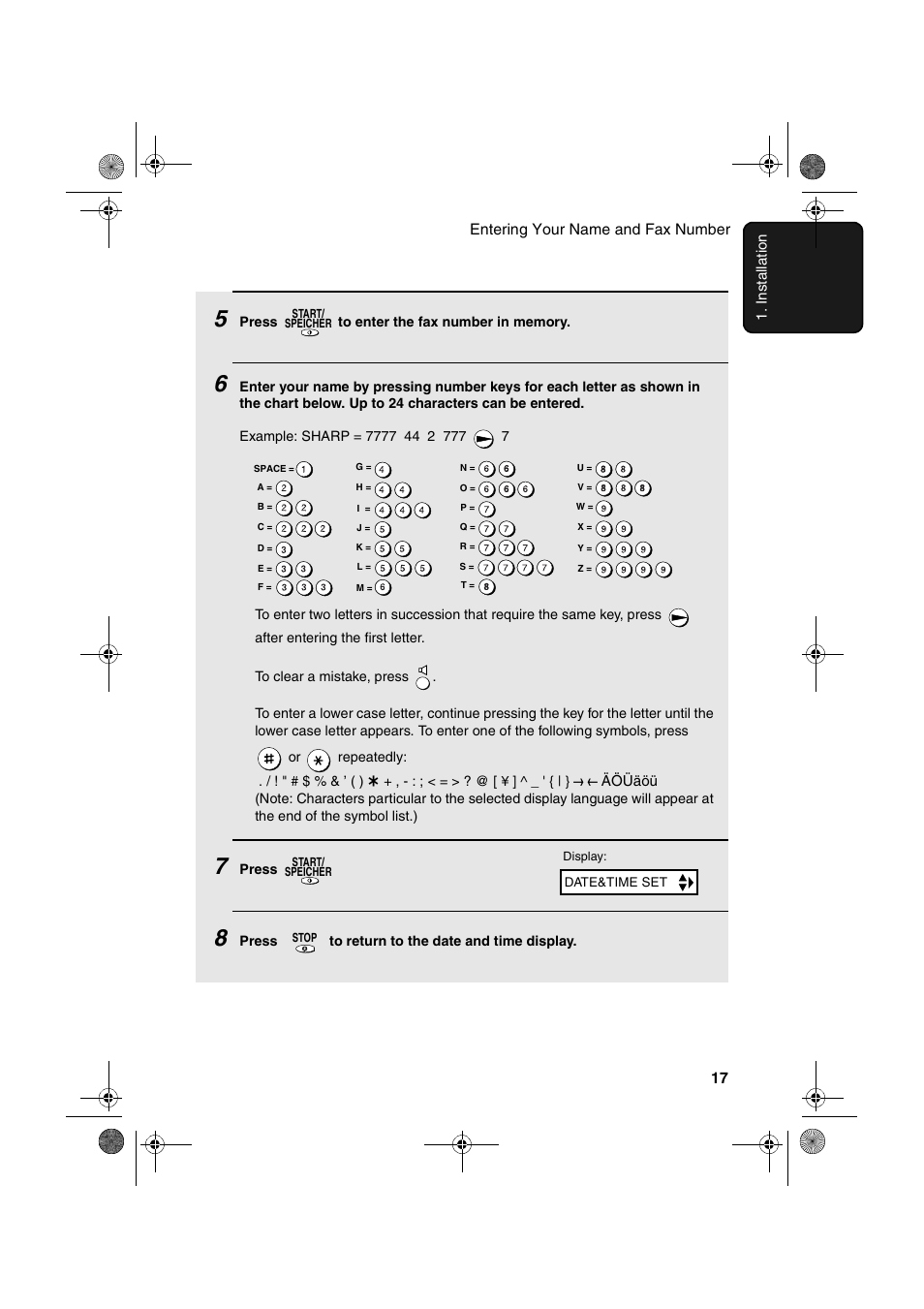 Sharp UX-P400 User Manual | Page 19 / 87