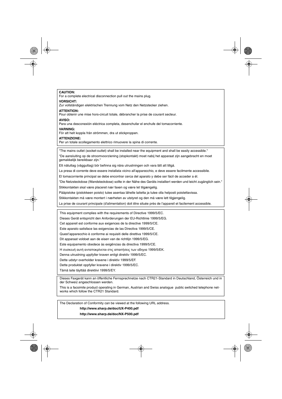 Sharp UX-P400 User Manual | Page 2 / 87